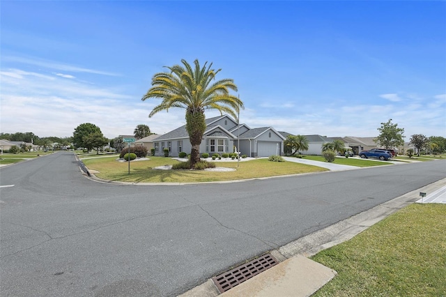 view of road featuring curbs and a residential view
