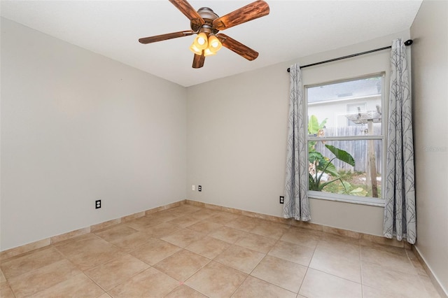 1307 Rain Forest Ln, Minneola, FL 34715 - unfurnished room with a ceiling fan and light tile patterned flooring