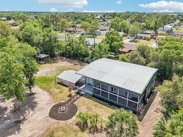 drone / aerial view with a residential view
