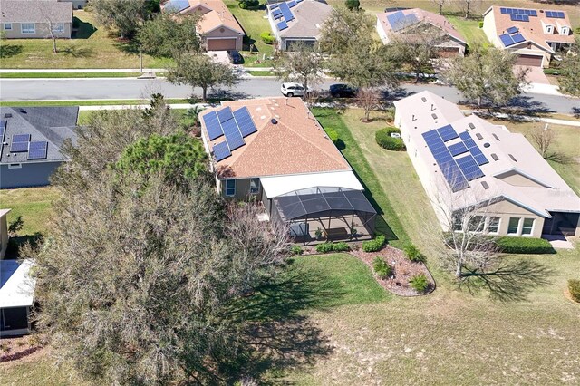 aerial view featuring a residential view