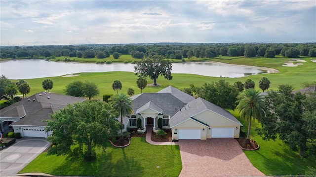 1721 Sunset Ridge Dr, The Villages, FL 32162 - view from above of property with a large body of water and a golf club