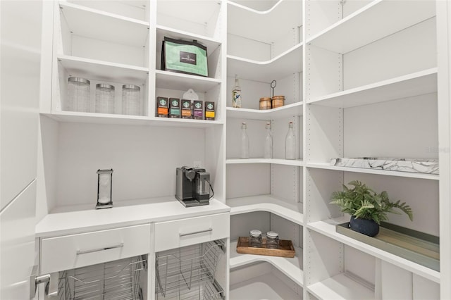 view of storage area