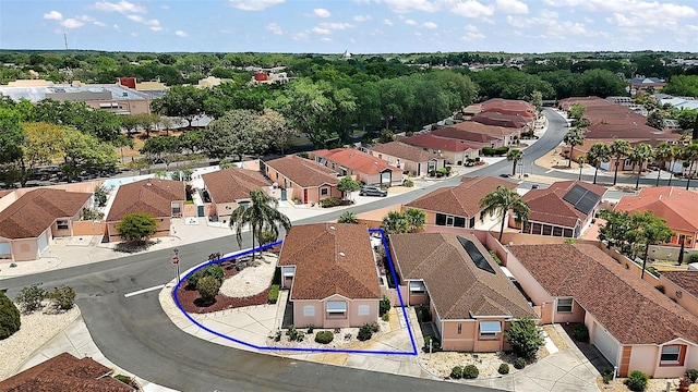 aerial view featuring a residential view