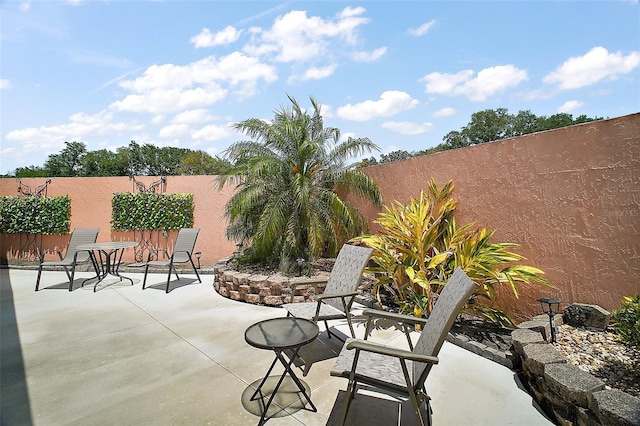 view of patio / terrace with a fenced backyard