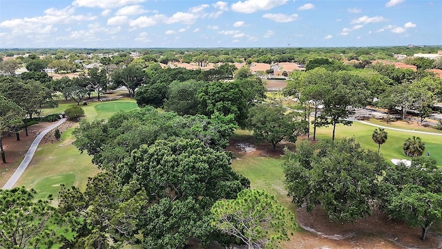 aerial view featuring golf course view