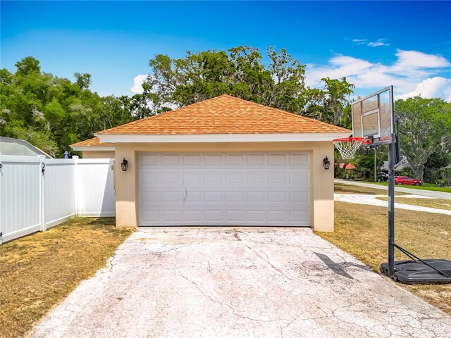 1001 N Lakeshore Blvd, Howey In The Hills, FL 34737 - detached garage with fence