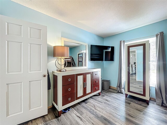 1001 N Lakeshore Blvd, Howey In The Hills, FL 34737 - interior space featuring a textured ceiling, baseboards, plenty of natural light, and wood finished floors