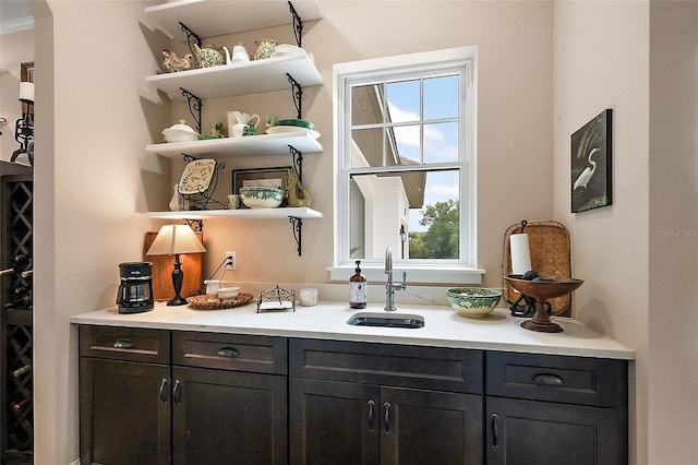 6905 Clayton St, Mount Dora, FL 32757 - bar area featuring a sink and plenty of natural light