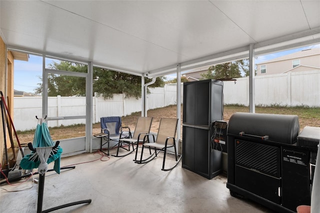 view of sunroom