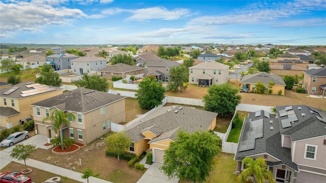 aerial view with a residential view