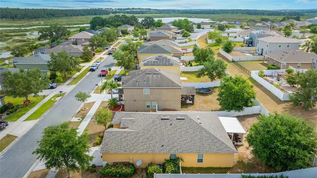 bird's eye view with a residential view