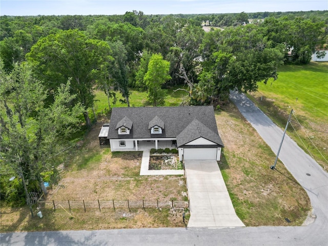 aerial view with a view of trees