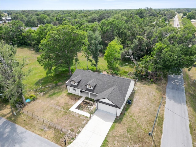 aerial view with a view of trees