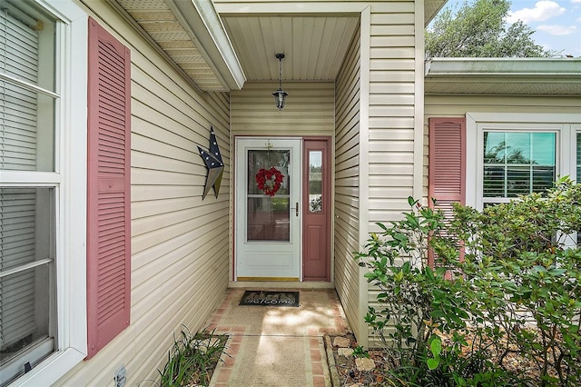 view of exterior entry