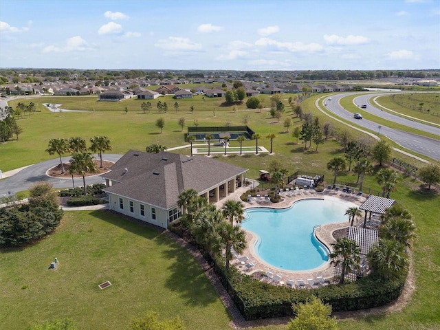 birds eye view of property
