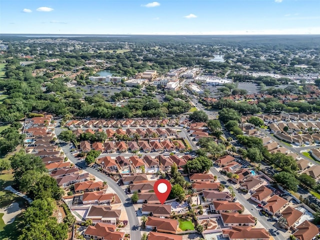 bird's eye view with a residential view