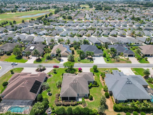 1842 Lake Ridge Dr, The Villages, FL 32162 - aerial view with a water view and a residential view