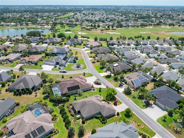 1842 Lake Ridge Dr, The Villages, FL 32162 - bird's eye view featuring a water view and a residential view