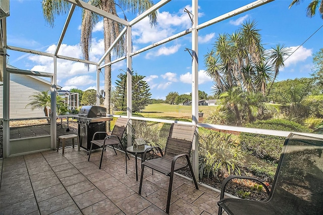 view of sunroom