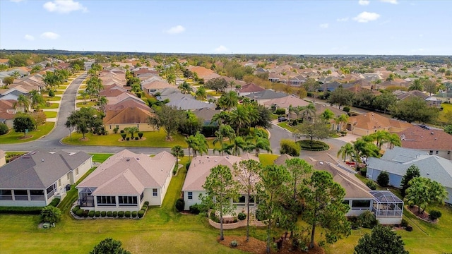 drone / aerial view with a residential view