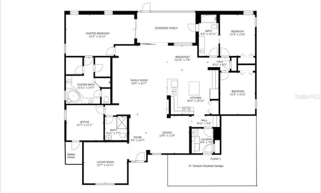 105 E Blue Water Edge Dr, Eustis, FL 32736 - view of property floor plan