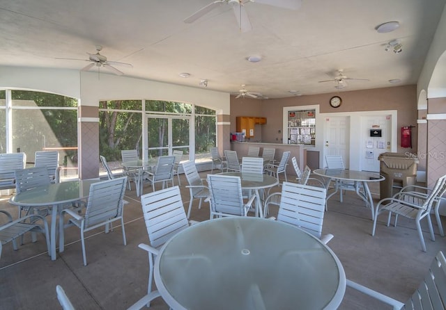 2539 Caithness Way, Clermont, FL 34714 - view of patio / terrace with outdoor dining space and a ceiling fan