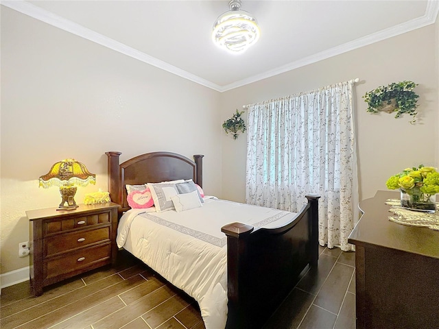 1473 Lakemist Ln, Clermont, FL 34711 - bedroom with wood finish floors, ornamental molding, and baseboards