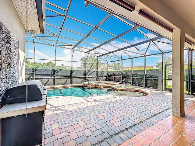 1473 Lakemist Ln, Clermont, FL 34711 - view of pool with a patio area, a lanai, and a pool with connected hot tub
