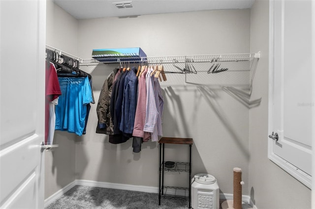 5354 Travertine St, Mount Dora, FL 32757 - walk in closet featuring visible vents and carpet