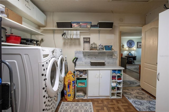 616 Third Ave, Lady Lake, FL 32159 - clothes washing area with cabinet space and independent washer and dryer
