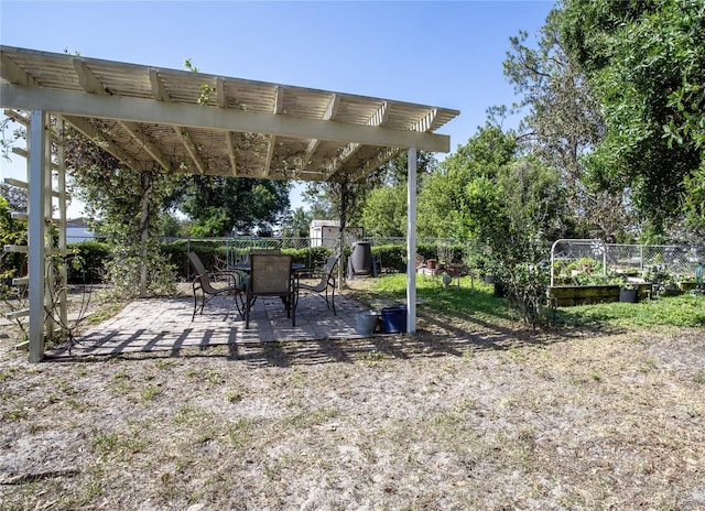616 Third Ave, Lady Lake, FL 32159 - view of yard featuring a patio, fence, and a pergola