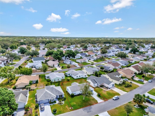 bird's eye view with a residential view