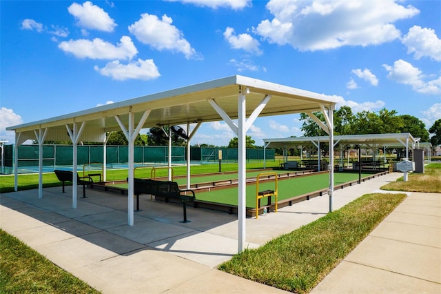 surrounding community with fence