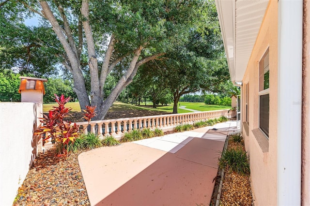 view of patio with fence