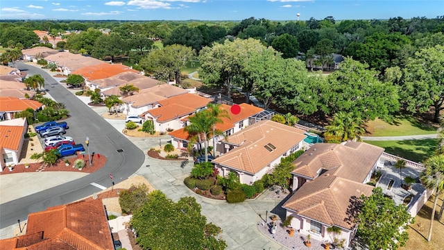aerial view featuring a residential view
