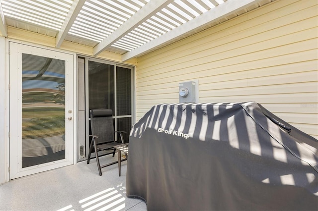 view of patio / terrace with a pergola