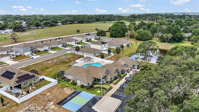 drone / aerial view with a residential view