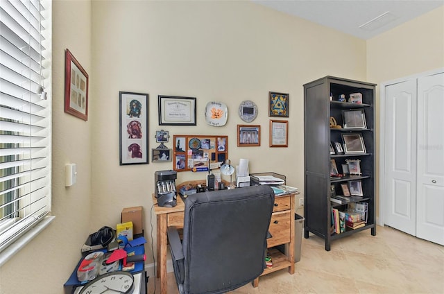 view of office area