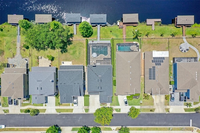 bird's eye view with a residential view