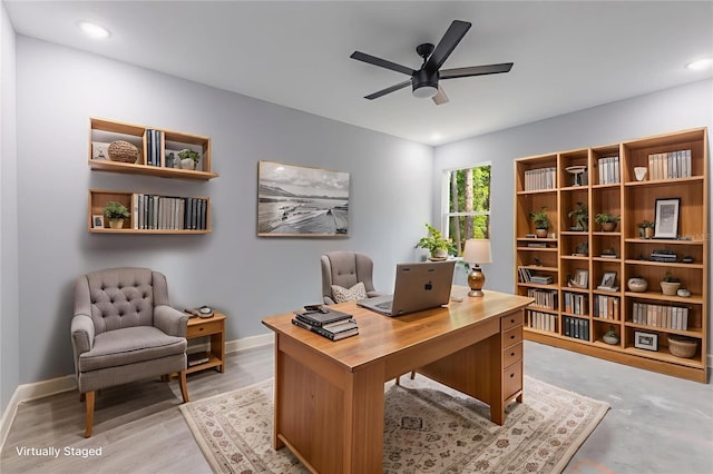 42191 Cashew St, Eustis, FL 32736 - home office with ceiling fan and recessed lighting