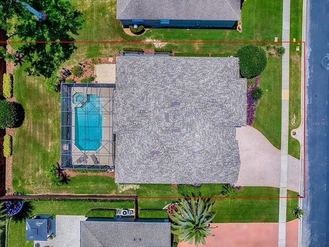 3775 Brantley Place Cir, Apopka, FL 32703 - aerial view of property's location featuring property parcel outlined and a pool area