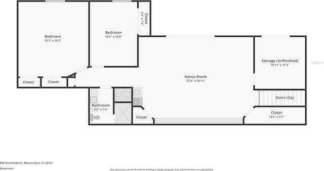 809 Northside Dr, Mount Dora, FL 32757 - room layout