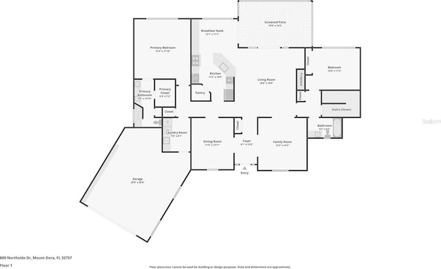 809 Northside Dr, Mount Dora, FL 32757 - property floor plan