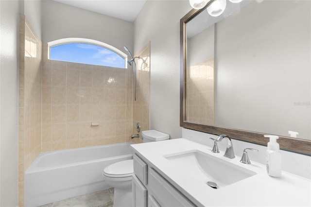 11344 Gallinule Ave, Weeki Wachee, FL 34613 - bathroom with toilet, shower / washtub combination, and vanity