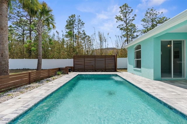 11344 Gallinule Ave, Weeki Wachee, FL 34613 - view of pool featuring a fenced in pool, a fenced backyard, and a patio area