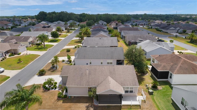aerial view with a residential view