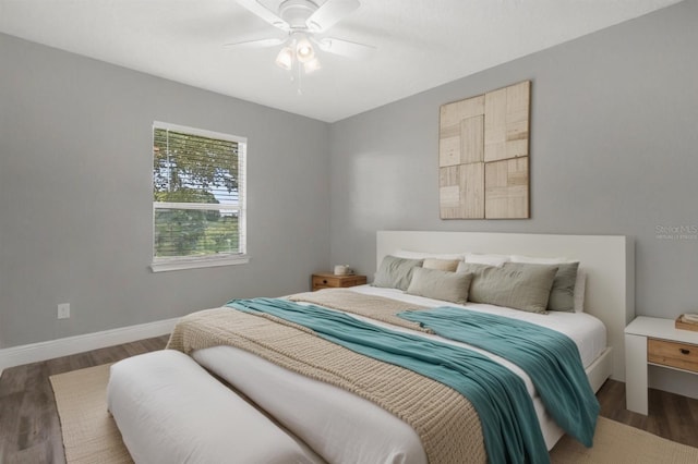 36700 Oconee Ave, Eustis, FL 32736 - bedroom featuring baseboards, ceiling fan, and wood finished floors