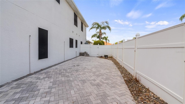 view of patio with a fenced backyard