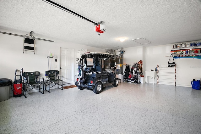 1318 Guerra Ave, The Villages, FL 32159 - garage with water heater and a garage door opener