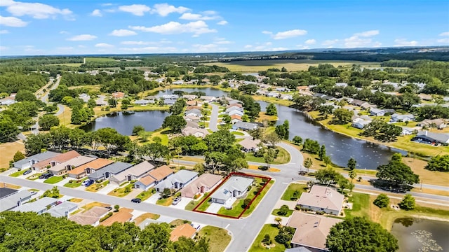 5500 Laver St, Leesburg, FL 34748 - birds eye view of property featuring a water view and a residential view